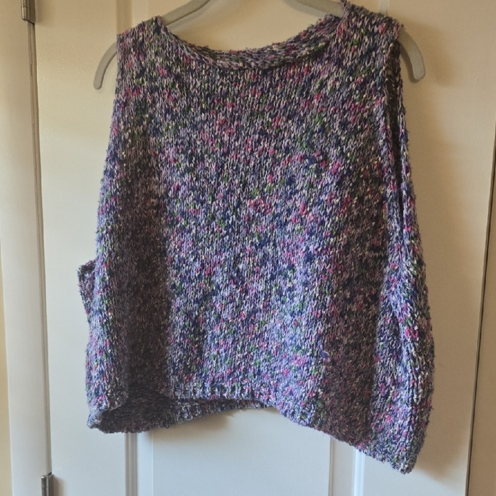 Multicolor Amy Brill Knit Vest Sweater
